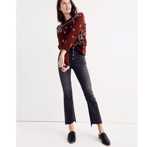 Madewell Cali Demi-Boot Jeans Asymmetrical Hem